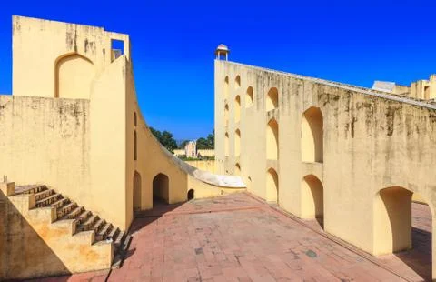 Jantar Mantar observatory complex in Jaipur, Rajasthan, India, Asia Stock Photos