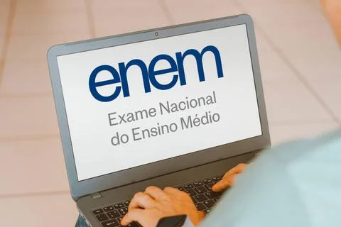  January 1, 2024, Brazil. In this photo illustration, the Exame Nacional d... Stock Photos