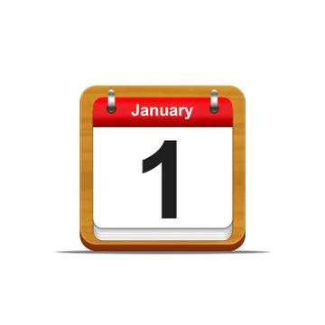 January 1. Stock Illustration