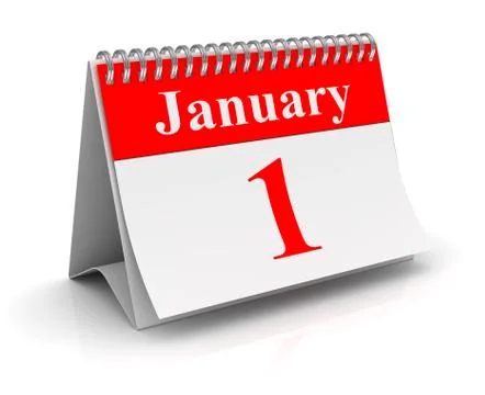 January 1 Illustrazione stock