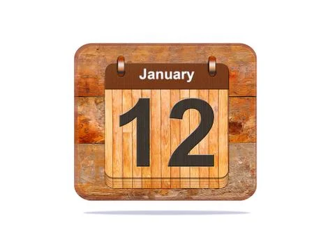 January 12. Stock Illustration