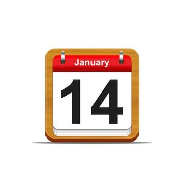 January 14. Stock Illustration