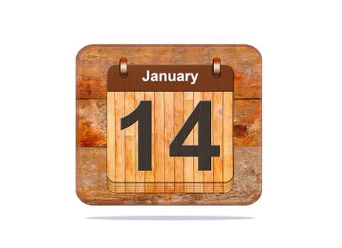 January 14. Stock Illustration