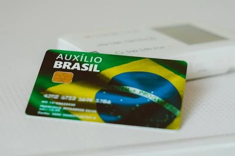  January 17, 2024, Brazil. In this photo illustration, the Auxílio Brasil .. Stock Photos