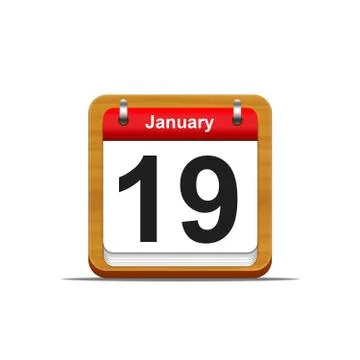 January 19. Stock Illustration