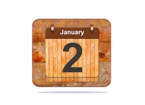 January 2. Stock Illustration