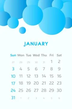 January 2016 Stock Illustration