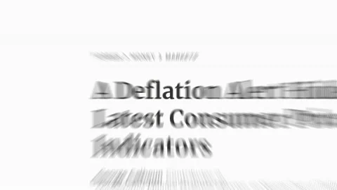 January 2023: Deflation Headlines Fast Sequence Stock Footage 231781906