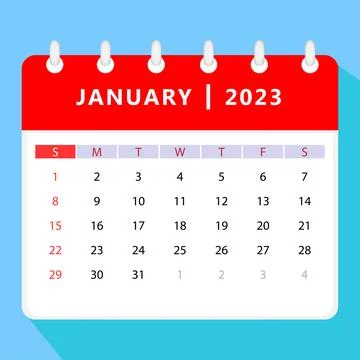 January 2023 Stock Illustration