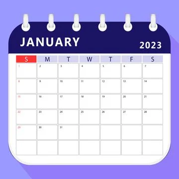 January 2023 Stock Illustration