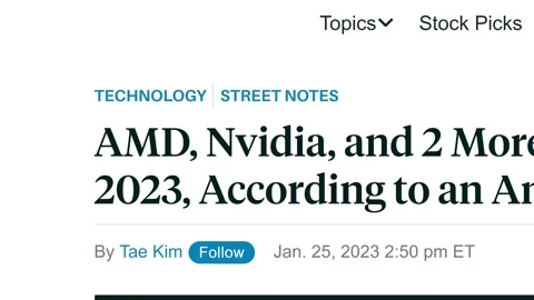 January 2023: Nvidia Headlines Fast Sequence Stock Footage 231495395