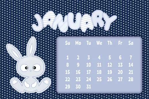 January 2023 year Stock Illustration