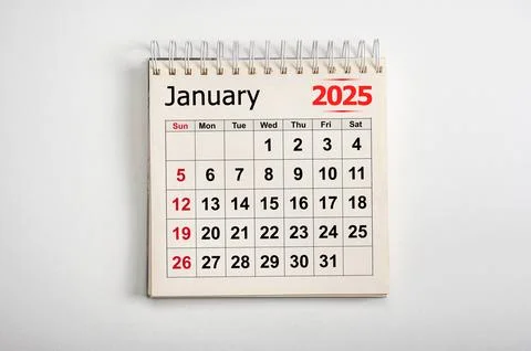 January 2025. Resolution, strategy, solution, goal, business and holidays. .. Stock Photos