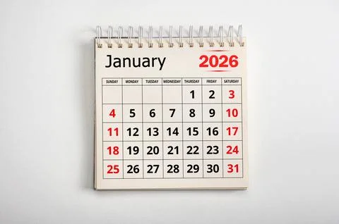 January 2026. Resolution, strategy, solution, goal, business and holidays. .. Stock Photos