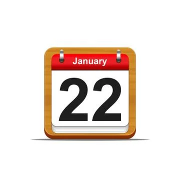 January 22. Stock Illustration