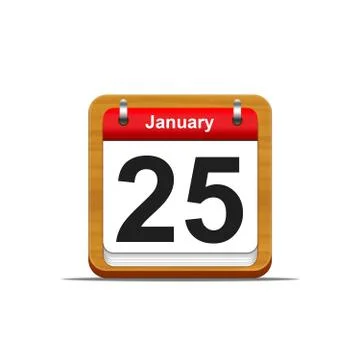 January 25. Stock Illustration
