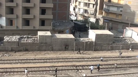 January 25 Revolution Demonstrators in e on 29 January 2011 36 Stock Footage 114804746