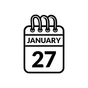 January 27 Calendar icon vector illustration. Stock Illustration