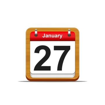 January 27. Stock Illustration
