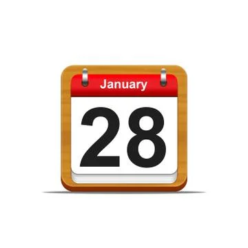 January 28. Stock Illustration