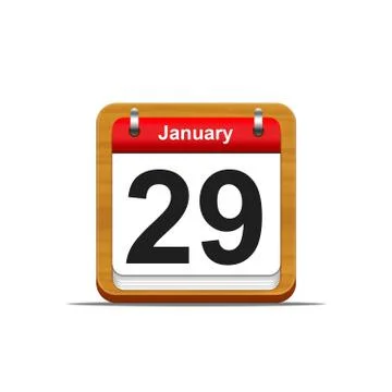 January 29. Stock Illustration