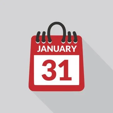 January 31 Calendar icon vector illustration. Stock Illustration