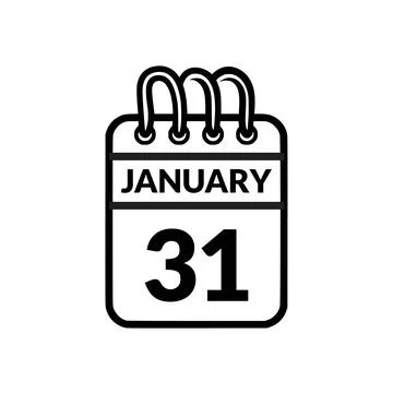 January 31 Calendar icon vector illustration. Stock Illustration