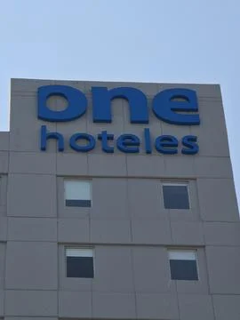 January 4, 2026, upper corner of the front facade of Hotel One in Acapulco Stock Photos