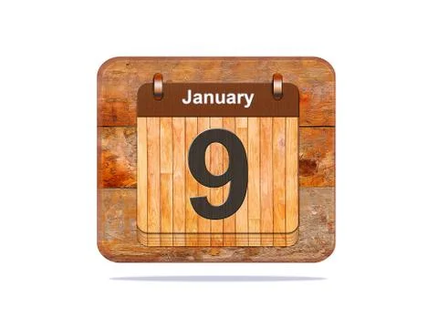 January 9. Stock Illustration