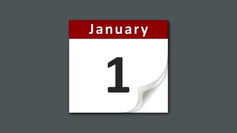 January calendar Stock Footage 137533706