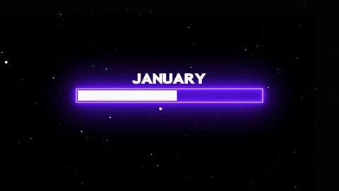 January loading progress bar animation Stock Footage 328386500