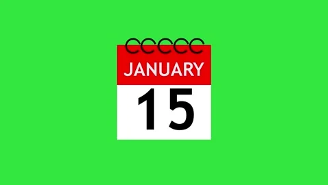 January month calender. calender simple icon animation date change time mon.. Video stock 307976868