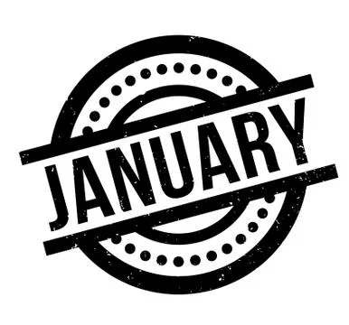 January rubber stamp Stock Illustration