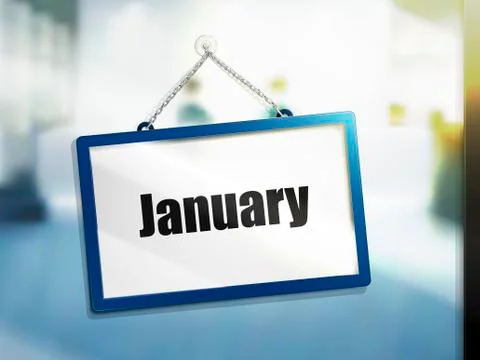 January text sign Stock Illustration