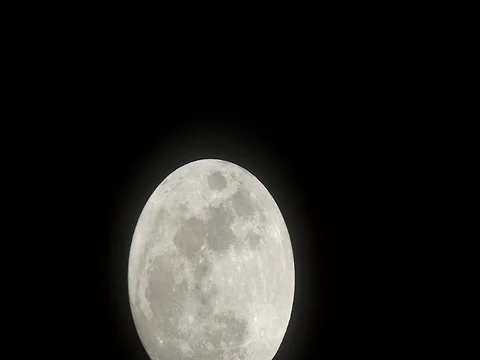 January Wolf Moon 99.6% Full.  Waxing Gibbous. Stock-Footage 71341713