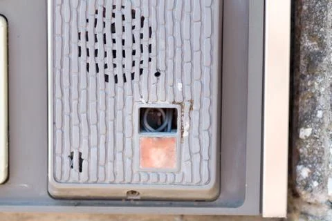 Japamese broken old intercom Stock Photos