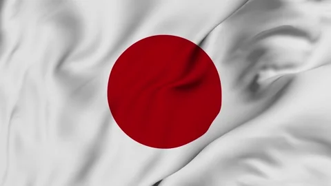 Japan 4K waving flag in loop Stock Footage 139565525