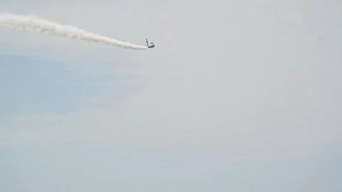 Japan Air Self-Defense Force Blue Impulse demo team T-4 aerobatics display Stock Footage 274536712
