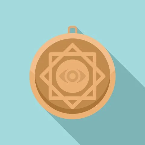 Japan amulet icon flat vector. Japanese amulet Illustrazione stock