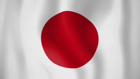 Japan animated flag. Seamless loop. 4K 스톡 동영상 145442898