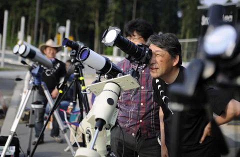 Japan Annular Eclipse - May 2012 Stock Photos