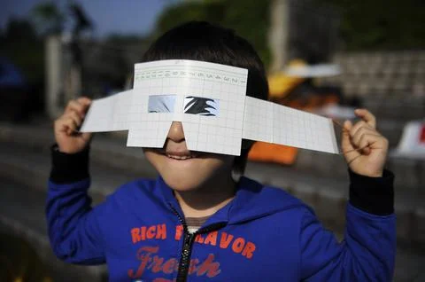 Japan Annular Eclipse - May 2012 Stock Photos