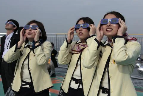 Japan Annular Eclipse - May 2012 Stock Photos