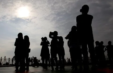Japan Annular Eclipse - May 2012 Stock Photos