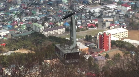 Japan Cable Car 스톡 동영상 44983503