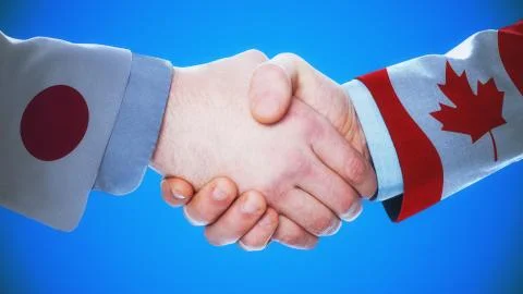 Japan - Canada / Handshake concept Stock Illustration