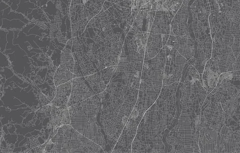 Japan city map. vector illustration with black background Stock Illustration