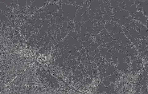 Japan city map. vector illustration with black background Stock Illustration