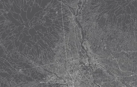 Japan city map. vector illustration with black background Stock Illustration
