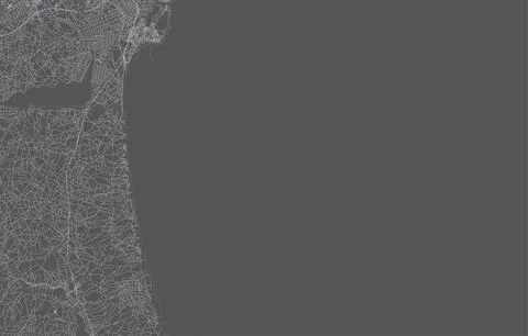 Japan city map. vector illustration with black background Stock Illustration